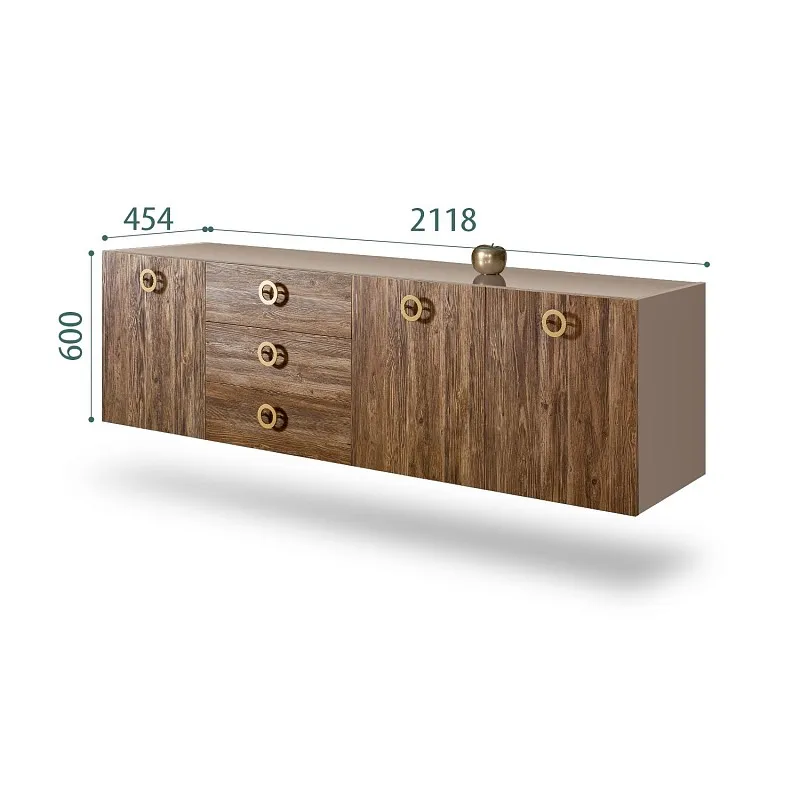 Комод 2.1м Bogemia Fly Wood Fi (Мокка) (Lakobel/Золото) БМКМ-5