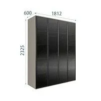 Шкаф 4-х дверный Bogemia Air (Шелк/Черный) БМШ2/4(4)