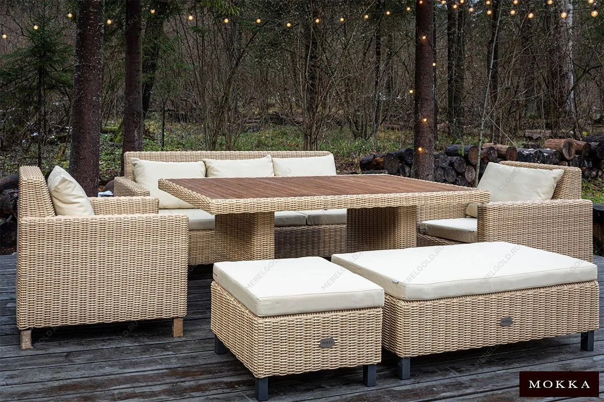 MOKKA BELLA пуф малый, соломенный | изображение 3