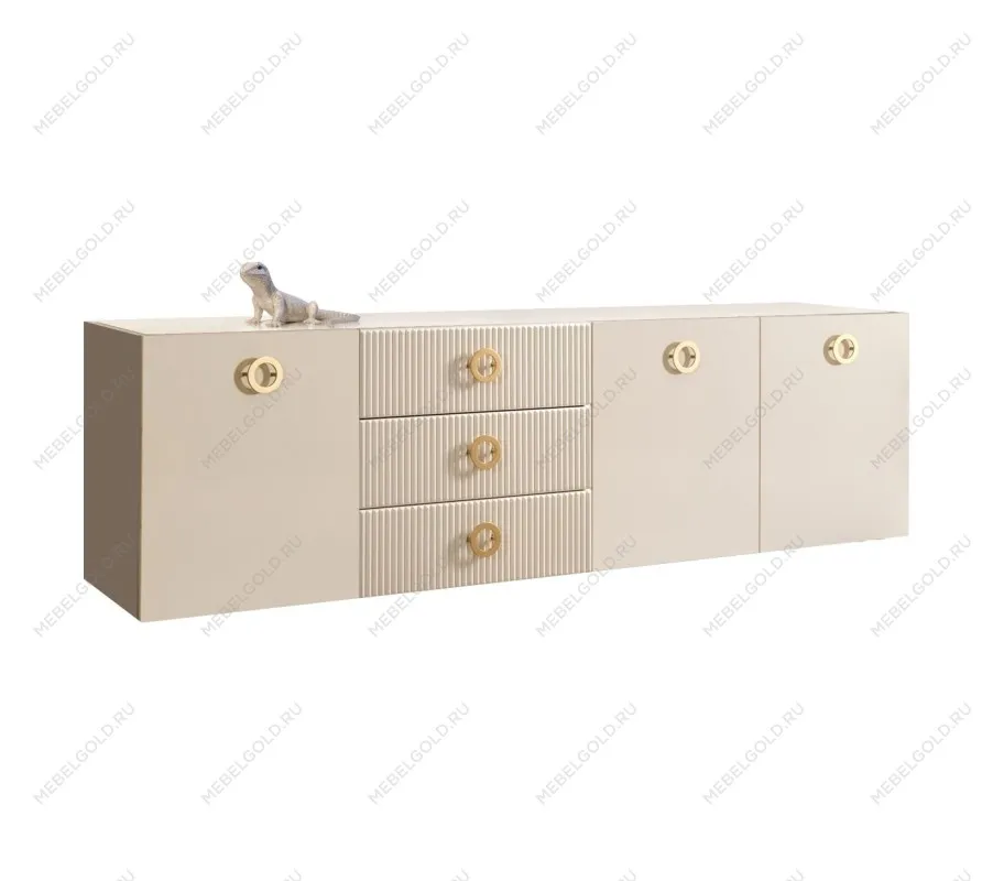 Комод 2.1м Bogemia Fly Fillini (Слоновая кость) (Lakobel/Золото) БМКМ-5