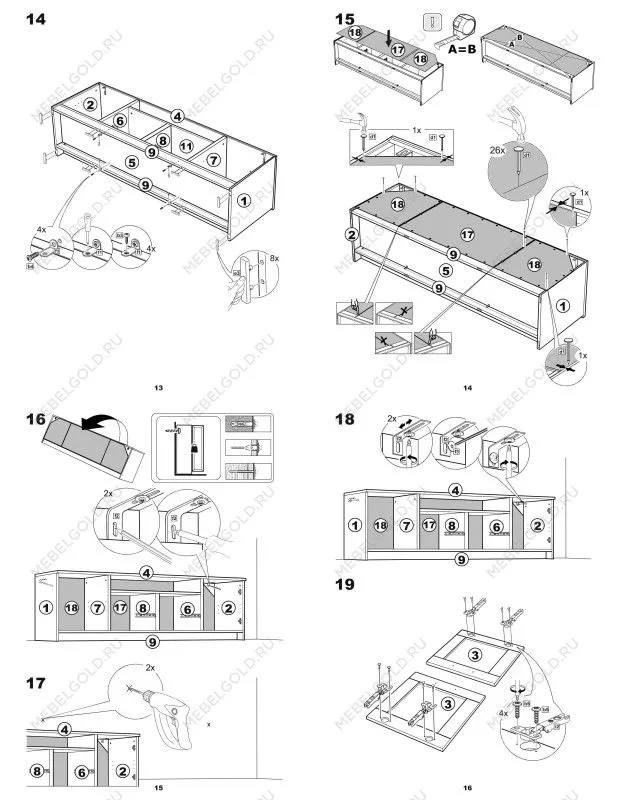 Тумба для ТВ Сириус, 2 двери и 2 ящика, 156х41х47 см, белая | изображение 20