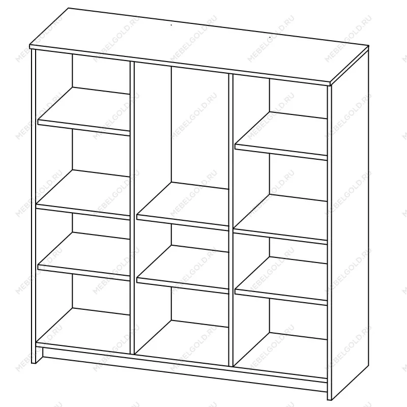 Тумба Сириус, 3 двери, 1 ящик, 117х41х124 см, дуб венге, черно-коричневая | изображение 13