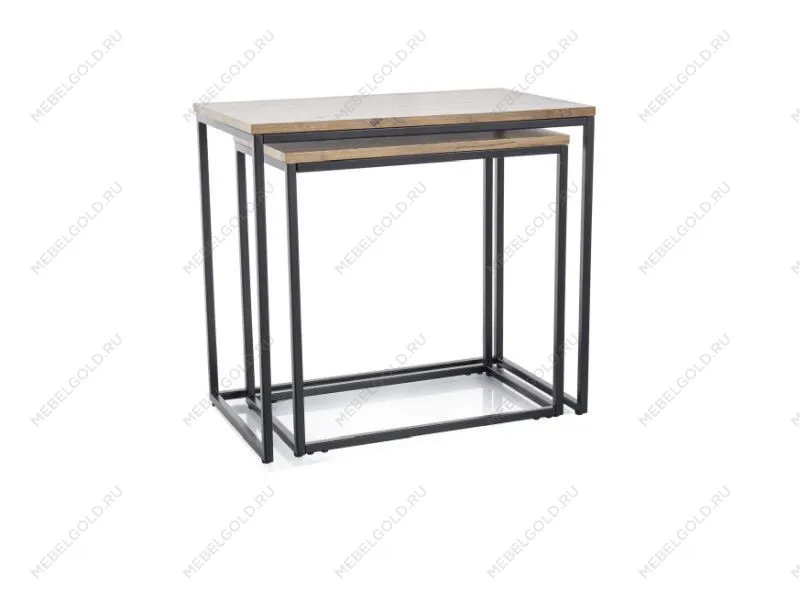 Комплект Signal DOBLO, 2 стола журнальных (дуб артизан/черный)