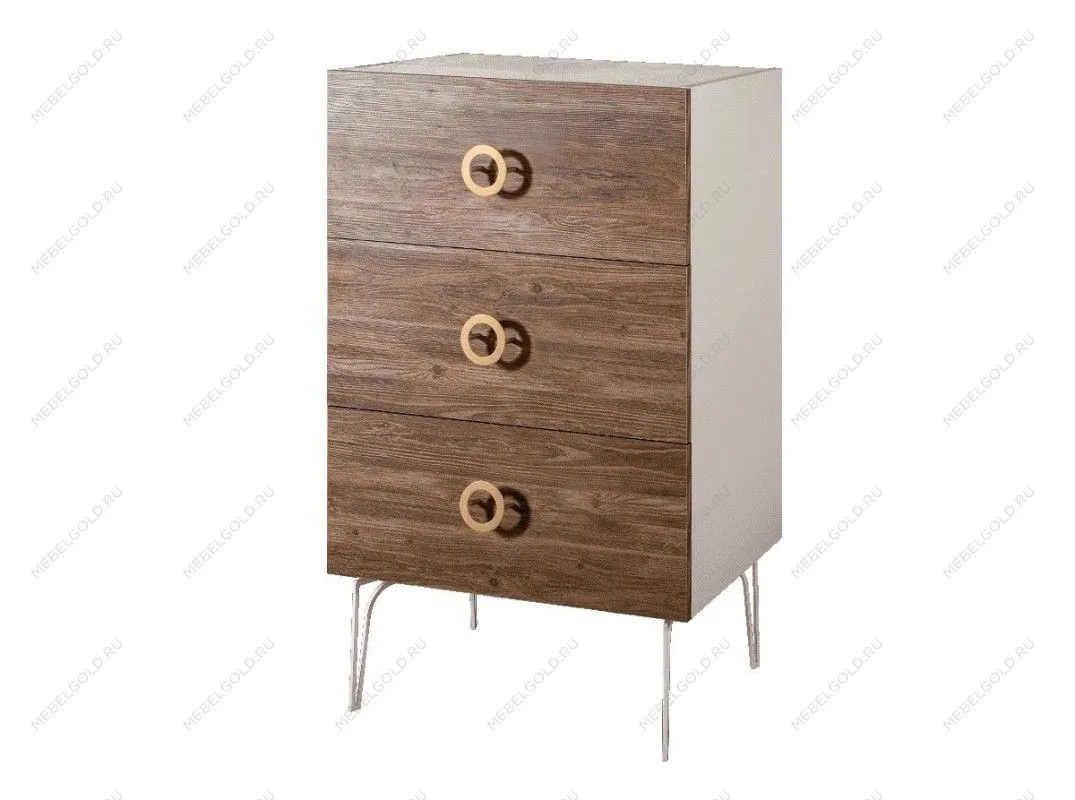 Комод Bogemia Wood Fi (Слоновая кость) (Lakobel/Золото) БМКМ-1(Wo)