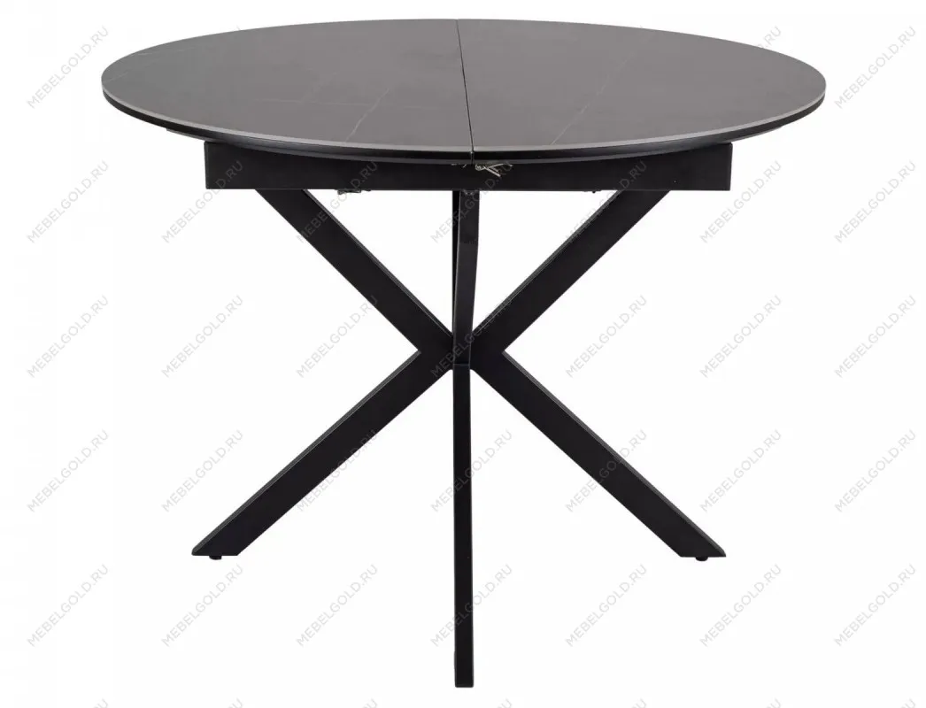 Стол обеденный Signal GASTON Ceramic 100 раскладной (серый/черный мат) | изображение 2