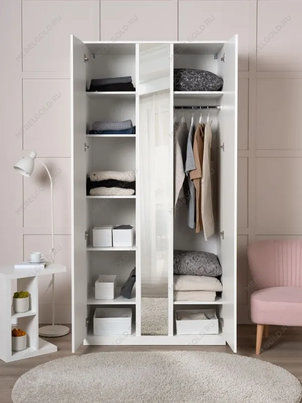 Шкаф распашной Варма СТОР, 105х57х222 см, белый | изображение 2