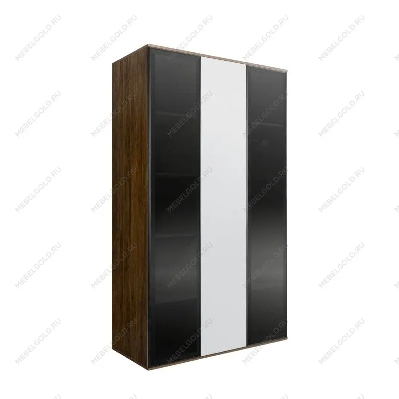 Шкаф 3-х дверный Bogemia Woodline Air (Белый/Черный) БМШ2/3(2)