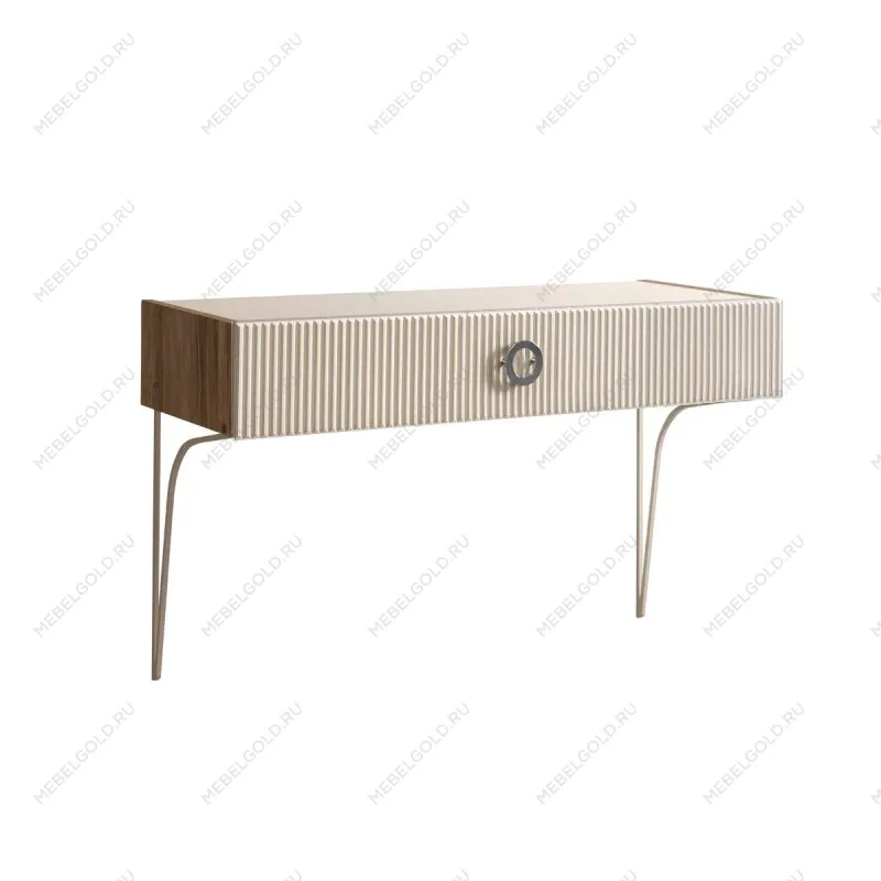 Стол туалетный Bogemia Woodline Fi (Слоновая кость) (Novabuk/Хром) БМСТ-1