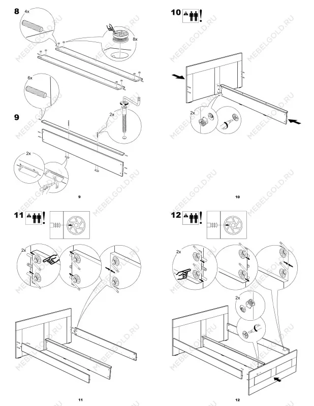 Кровать двуспальная Сириус, 160х200 см, черный, дуб венге | изображение 20