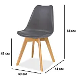 Стул кухонный Signal KRIS (серый/бук) | изображение 1