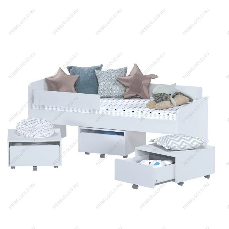 ПИКСИ тумба выкатная 52x55x31 под кровать, робкий подснежник | изображение 5