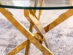 Стол обеденный Signal AGIS (прозрачный/золотой) | изображение 3