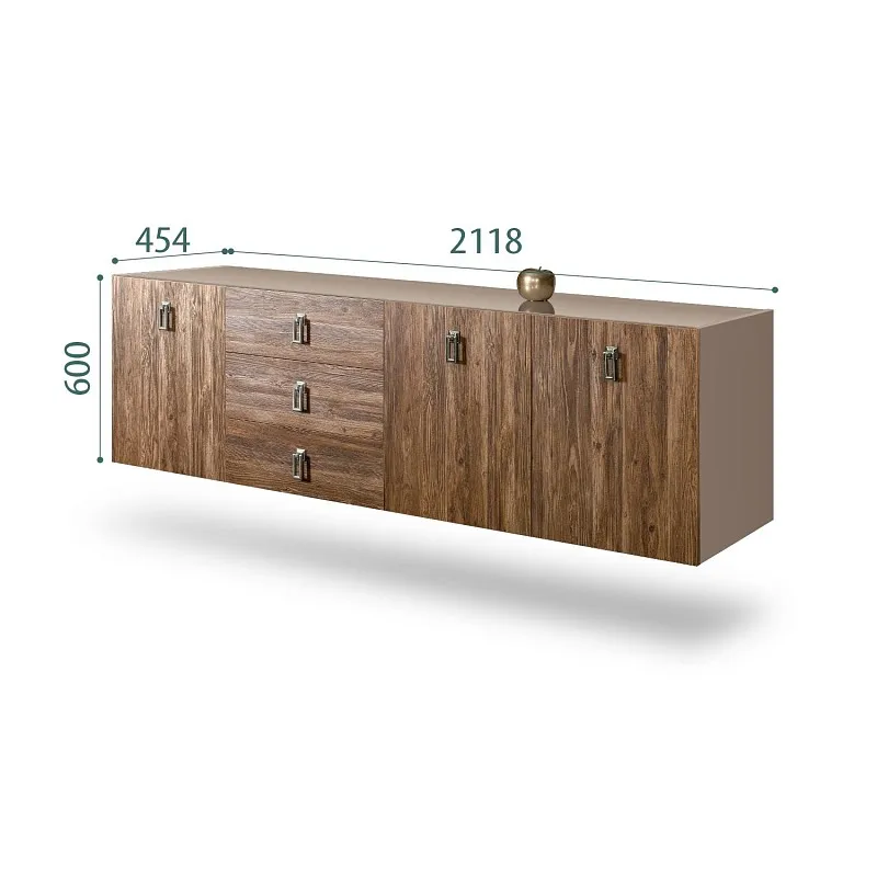 Комод 2.1м Bogemia Fly Wood Fa (Мокка) (Lakobel/Хром) БМКМ-5