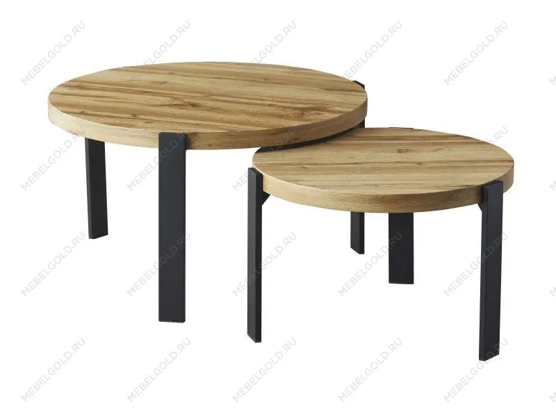 Комплект Signal POLO, 2 стола журнальных (дуб артизан/черный)