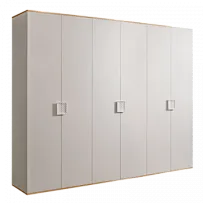 Шкаф 6-ти дв. для платья и белья Диора слоновая кость/золото ДШ2/6