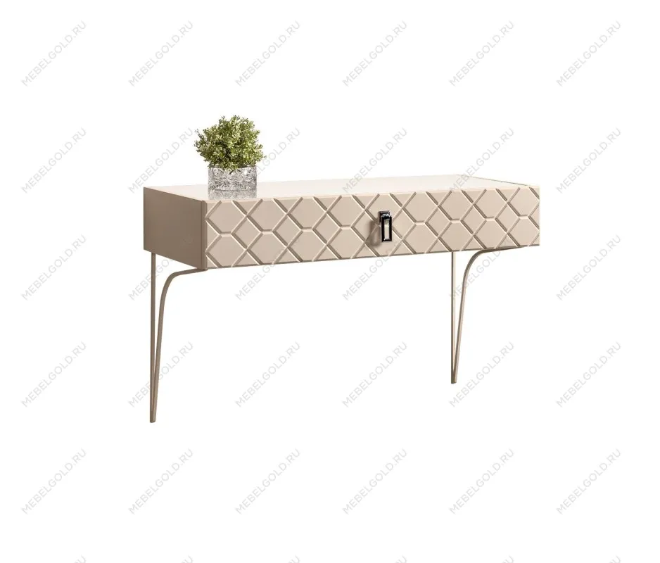 Стол туалетный (консоль) Bogemia Farfalle (Ваниль) (Lakobel/Хром) БМСТ-1(Fa)