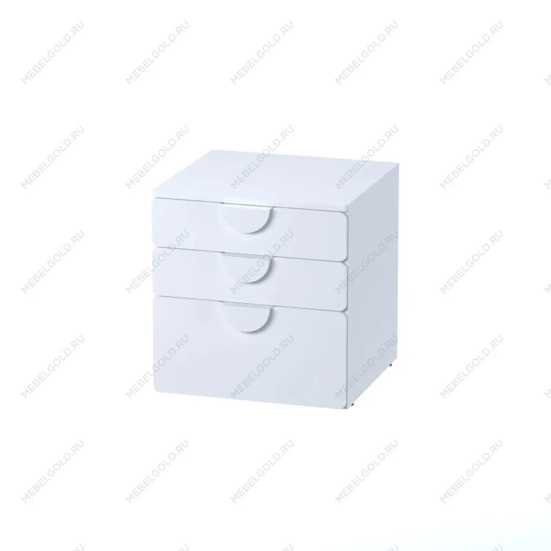 ПИКСИ комод 3 ящика 60x57x63, робкий подснежник