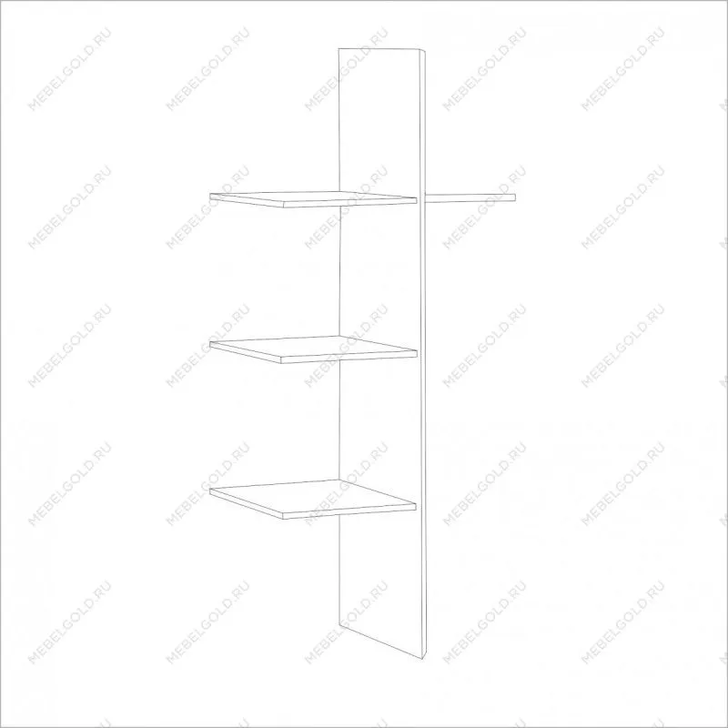 Полки со штангой Натали для 2-ств шкафа