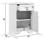 Тумба Кентаки KOMN1D1S/P угловая белый - Выставка Лобня | изображение 2