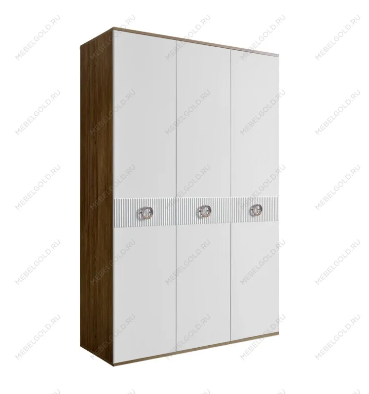 Шкаф 3-х дверный Bogemia Woodline Fi (Белый/Хром) БМШ2/3