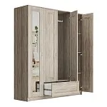 БРИМНЭС / СИРИУС Шкаф ИКЕА / IKEA комбинированный 4 двери и 1 ящик сонома (с 1 зеркалом) | изображение 2