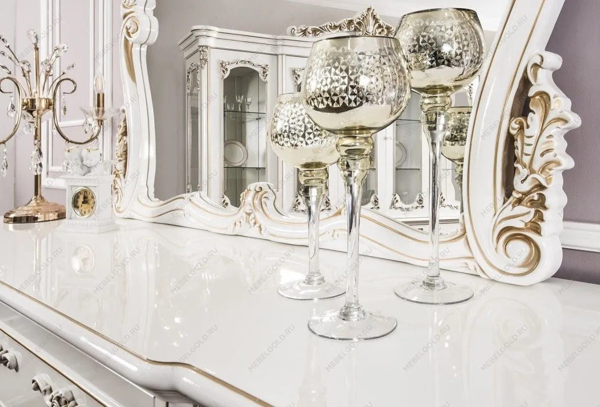 Зеркало Флоренция белый глянец (гостиная) | изображение 3