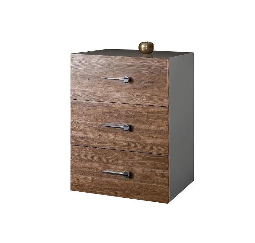 Комод Bogemia Fly Wood Wo (Серый) (Lakobel/Хром) БМКМ-1
