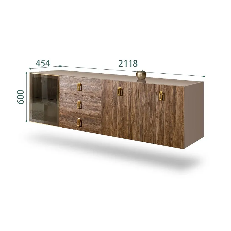 Комод 2.1м Bogemia Fly Wood Fa (Мокка) (Lakobel/Золото) БМКМ-5[4]
