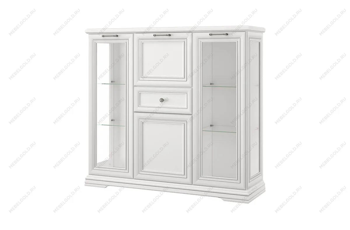 Шкаф с витриной Севилла 2V2D1S