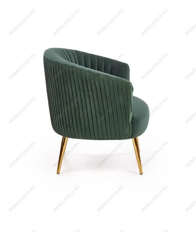 Кресло Halmar CROWN (темно-зеленый/золотой) | изображение 2