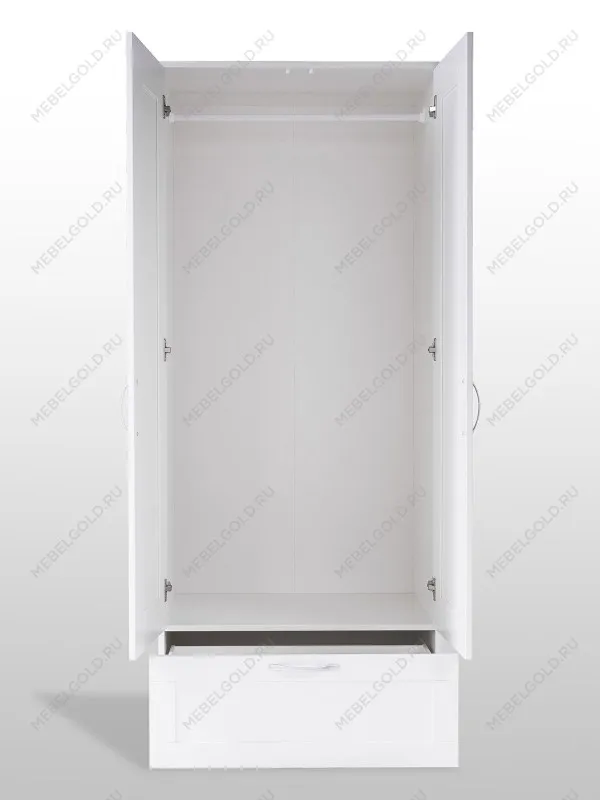 Шкаф Сириус, 2 двери и 1 ящик, 78х50х190 см, белый | изображение 8