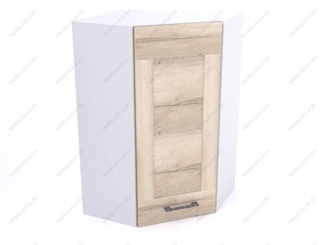 Шкаф угловой ШУ-60, Дублин (600*600*960) Дуб галифакс белый, 21661