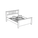 Кровать двуспальная Сага, 140х200 см, белая | изображение 12