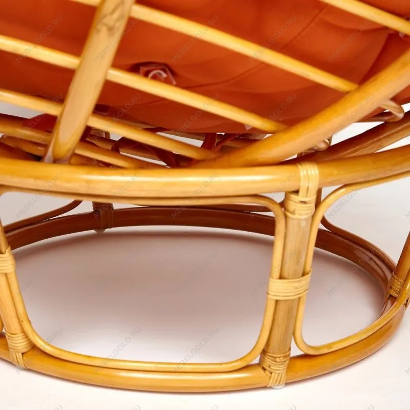 Кресло Papasan с подушкой Светлый мед, ткань | изображение 3
