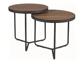 Комплект Signal PENELOPE, 2 стола журнальных (орех/черный)