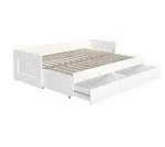 БРИМНЭС / СИРИУС Кровать двуспальная раздвижная ИКЕА / IKEA шириной 80(160) см, белый - Выставка Балашиха | изображение 2