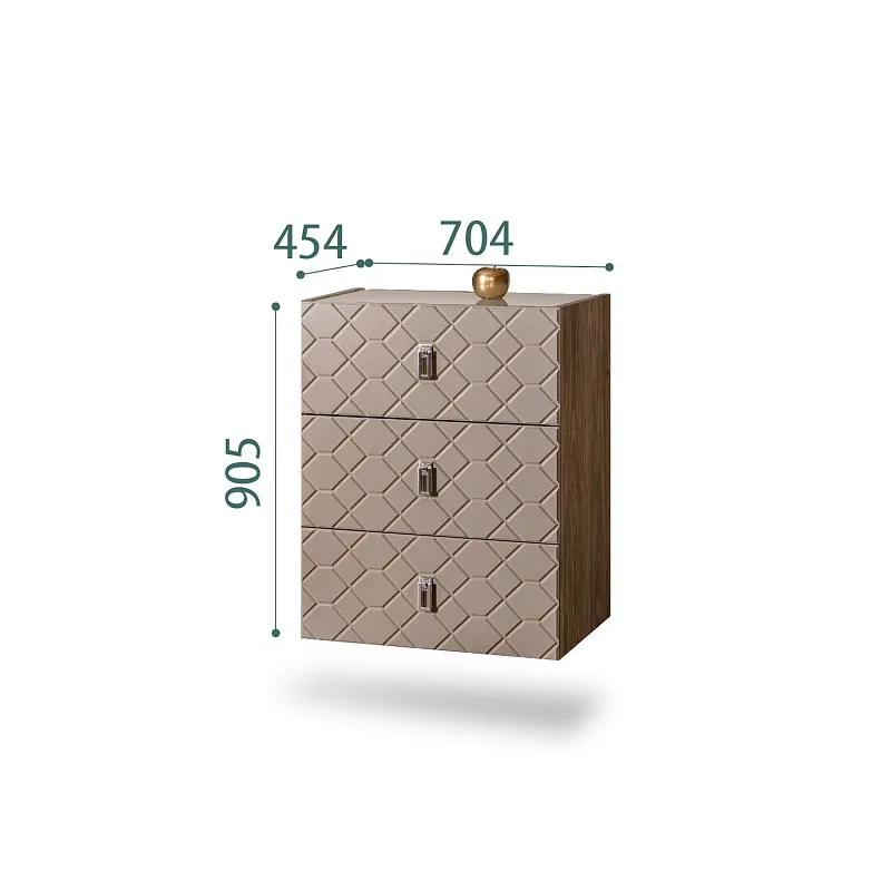 Комод Bogemia Woodline Fly Fa (Мокка) (Lakobel/Хром) БМКМ-1