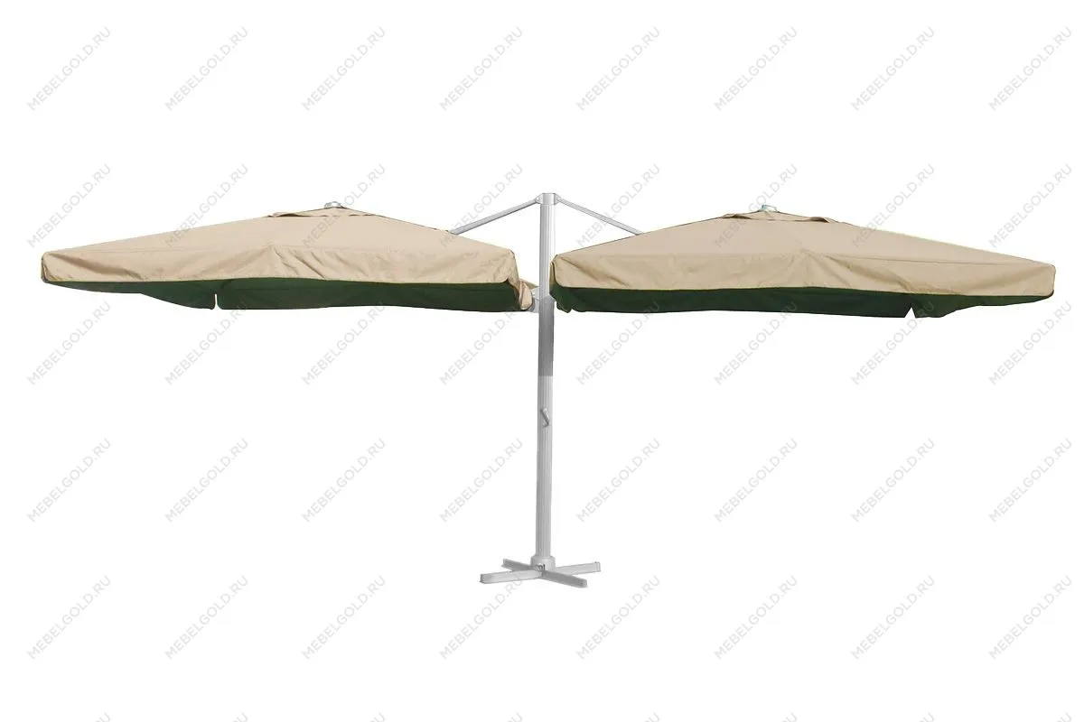 Зонт двойной Мадрид 3*3м, цвет песочный