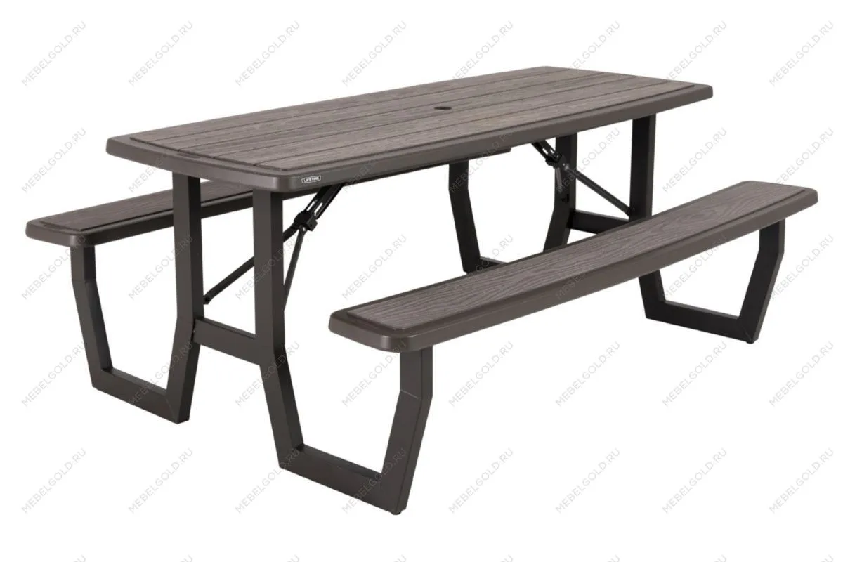 Стол складной с лавочками Lifetime для пикника