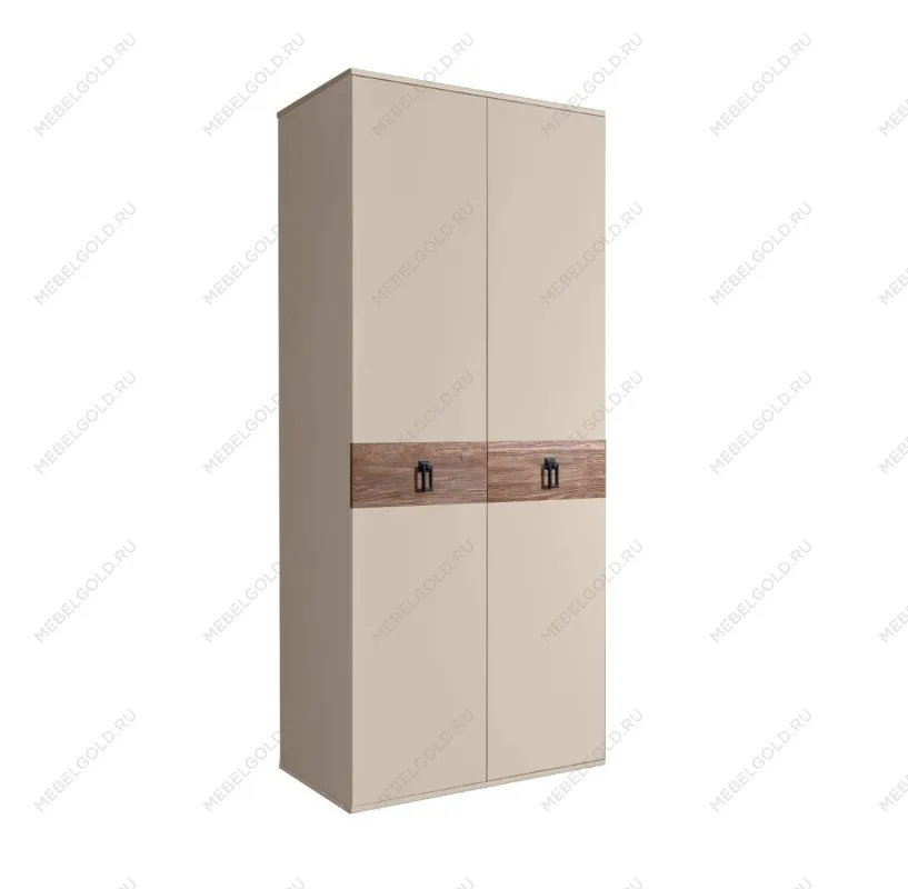 Шкаф 2-х дверный Bogemia Wood Fa (Ваниль/Черный) БМШ2/2(Wo)