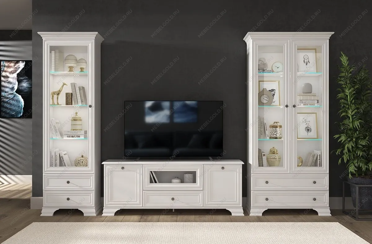 Тумба Тиффани RTV 1V2D1S белый | изображение 1