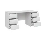 КАСТОР (KULLEN) стол письменный ИКЕА / IKEA 6 ящиков 151х65 белый | изображение 2