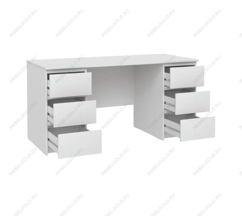 КАСТОР (KULLEN) стол письменный ИКЕА / IKEA 6 ящиков 151х65 белый | изображение 2