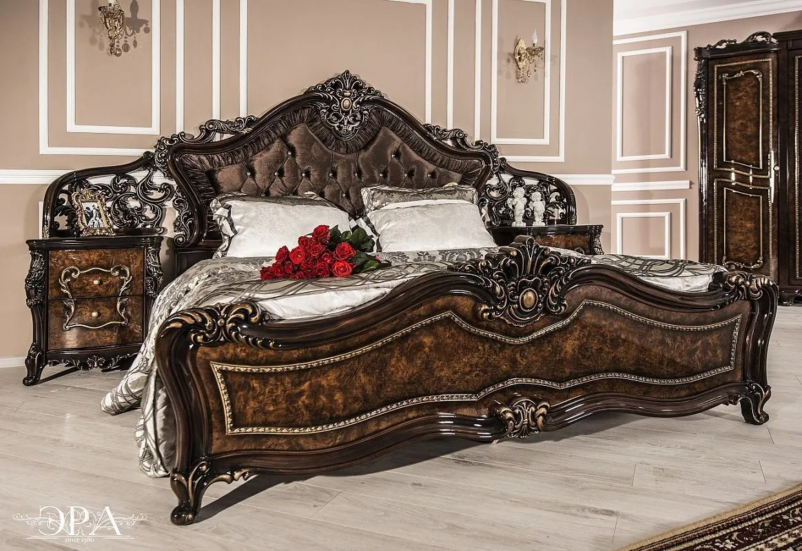 Кровать Джоконда 160х200 см корень дуба глянец - Выставка м. Марьина роща