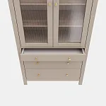 САГА шкаф с витриной 90 МОРУ кашемир/ясень | изображение 5