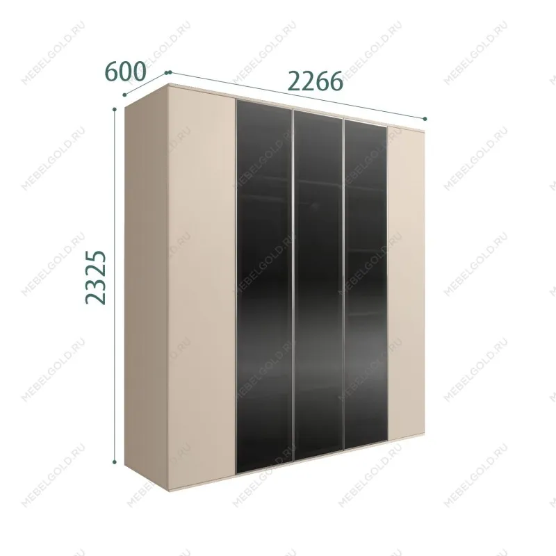 Шкаф 5-ти дв. Bogemia Air (Ваниль/Серебро) БМШ2/5(3)