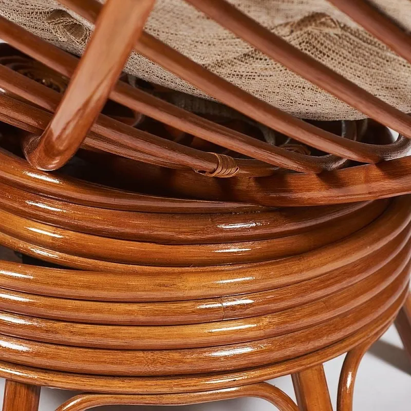 Кресло-качалка Papasan с подушкой Коньяк, коричневый | изображение 1