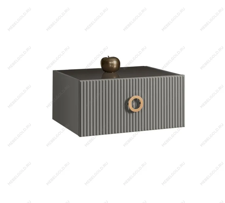 Тумба прикроватная Bogemia Fly Fillini (Серый) (Lakobel/Золото) БМТП-1