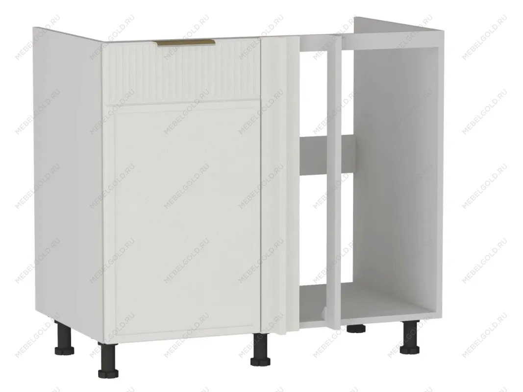 Стол под мойку угловой СМУ-100, Берта (900*554*820) Экокожа Белый, 25318