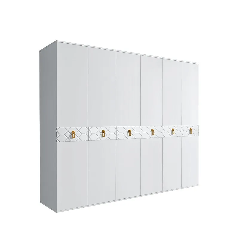 Шкаф 6-ти дв. Bogemia Farfalle (Белый/Золото) БМШ2/6(Fa)